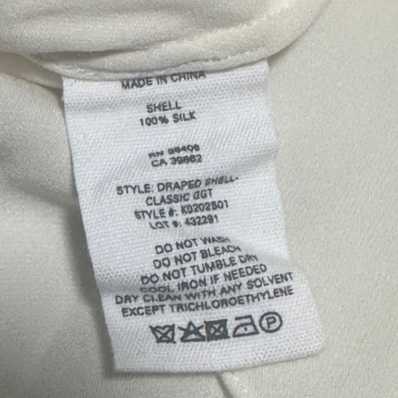 Theory Wrap-effect Draped Silk Crepe de Chine Top Sleeveless Blouse - Picture 6 of 6